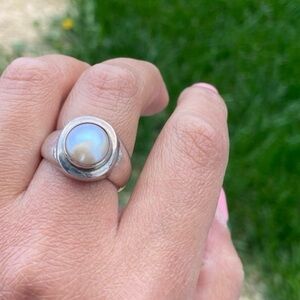 🩶Bezel Set Pearl Ring🩶